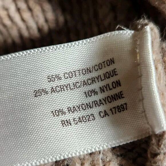 Old Navy XL $65 Oatmeal Cable Knit Fisherman Sweater Coastal Grandpa Core - Picture 6 of 9